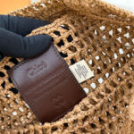 Chloe Summer Banana Tote Bag In Raffia